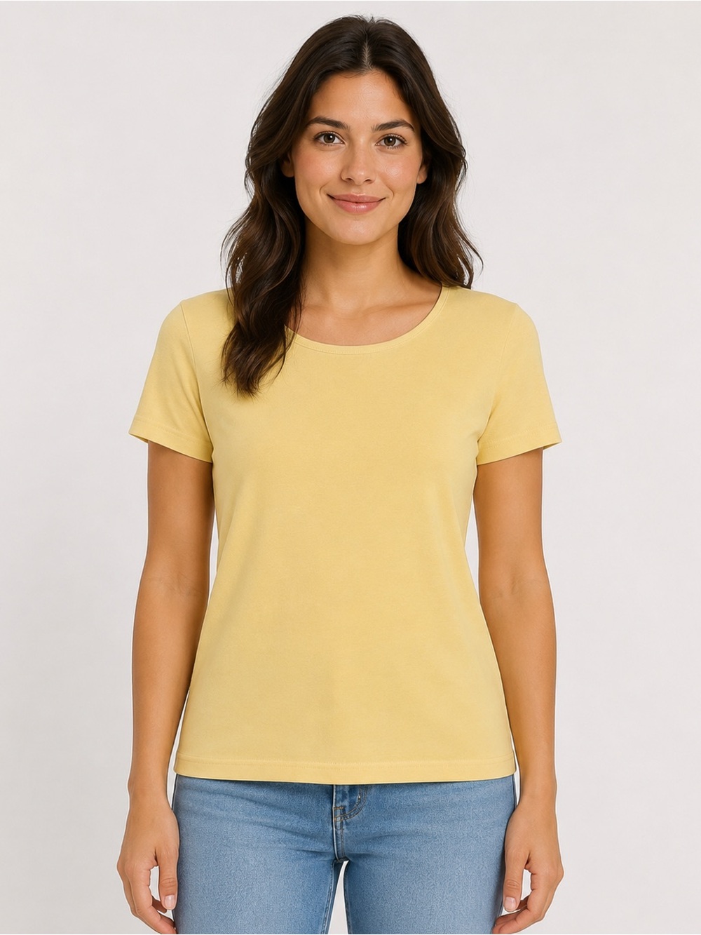 Linden Hill Women’s Yellow 100% Cotton Short Sleeve Tee NWT